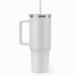 JOYNER XL. Grosser Reisebecher aus Edelstahl (91 % recycelt) mit vakuumisolierter Doppelwand und matter Oberfläche 1300 ml