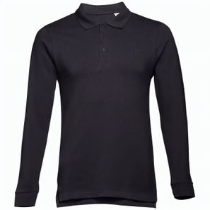 THC BERN. Langarm-Poloshirt für Herren aus kardierter Baumwolle