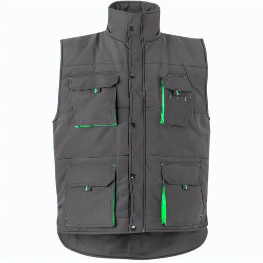 VL NERGAL. Steppweste, zweifarbig, mit mehreren Taschen (120g/m²), aus Polyester (100%) (Bild 1)