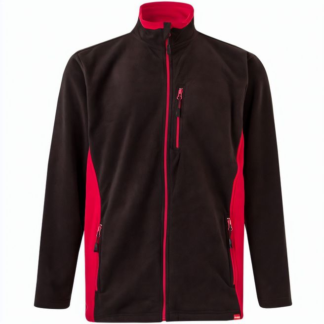 VL GERAS. Zweifarbige Fleecejacke (220g/m²) aus Polyester (100%)