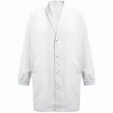 Produktabbildung THC MINSK WH. Kittel aus Baumwolle und Polyester für Arbeitskleidung. Weiße Farbe THC MINSK WH. Kittel aus Baumwolle und Polyester für Arbeitskleidung. Weiße Farbe