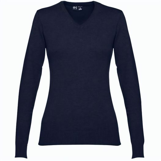 THC MILAN WOMEN. Pullover mit V-Ausschnitt für Damen aus Baumwolle und Polyamid (Bild 1)