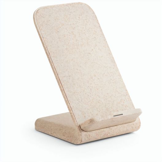 ENGLERT. Smartphone-Halter mit schnellem 10W wireless Ladegerät aus Recyceltes ABS (70% rABS) und Weizenstroh (Bild 1)