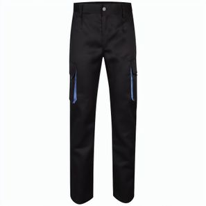 VL HYPNOS. Zweifarbige Twill-Hose mit mehreren Taschen (200 g/m²), aus Baumwolle (35 %) und Polyester (65 %)