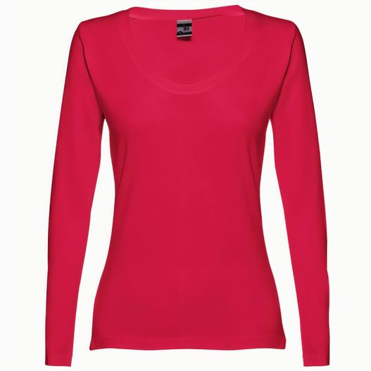 THC BUCHAREST WOMEN. Langärmeliges tailliertes T-Shirt für Frauen aus Baumwolle (Bild 1)
