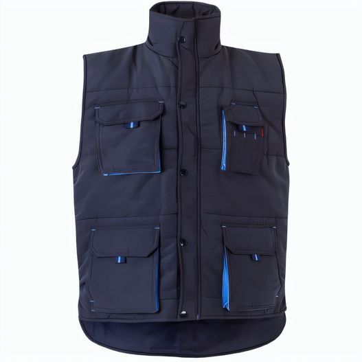 Produktabbildung VL NERGAL. Steppweste, zweifarbig, mit mehreren Taschen (120g/m²), aus Polyester (100%) VL NERGAL. Steppweste, zweifarbig, mit mehreren Taschen (120g/m²), aus Polyester (100%) (Bild 1)