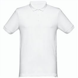 THC MONACO WH. Kurzarm-Poloshirt für Herren aus kardierter Baumwolle