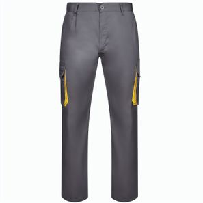 VL HYPNOS. Zweifarbige Twill-Hose mit mehreren Taschen (200 g/m²), aus Baumwolle (35 %) und Polyester (65 %)