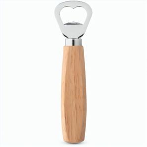 HOLZ. Flaschenöffner aus Metall, mit Holzgriff