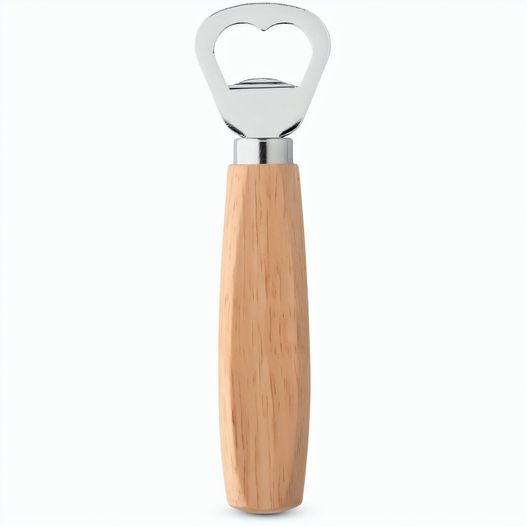 HOLZ. Flaschenöffner aus Metall, mit Holzgriff (Bild 1)