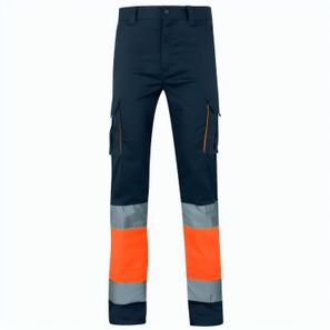 VL ZEUS LARGE. Zweifarbige Stretch-Hose mit mehreren Taschen (240 g/m²), aus Baumwolle (46 %), EME (38 %) und Polyester (16 %)