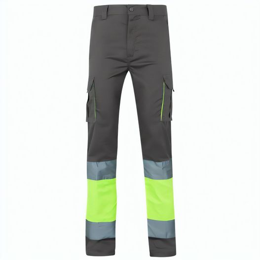 VL ZEUS LARGE. Zweifarbige Stretch-Hose mit mehreren Taschen (240 g/m²), aus Baumwolle (46 %), EME (38 %) und Polyester (16 %) (Bild 1)