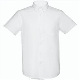 THC LONDON WH. Kurzärmeliges Herren-Oxford-Hemd. Weiße Farbe