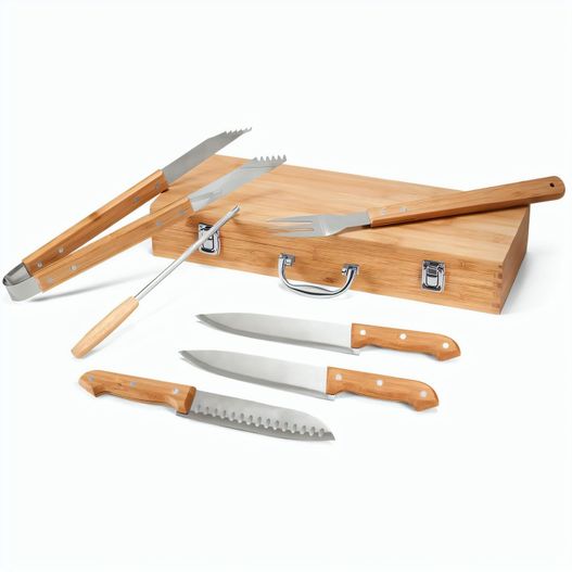 KABSA. Grill-Set im Etui aus Bambus (Bild 1)