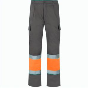 VL ATHENA. Zweifarbige Hose aus Twill (210 g/m²), gefüttert, mit mehreren Taschen, aus Baumwolle (20%) und Polyester (80%)