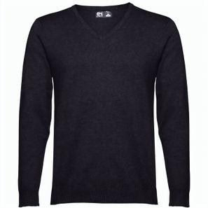 THC MILAN. Herren-Pullover mit V-Ausschnitt aus Baumwolle und Polyamid