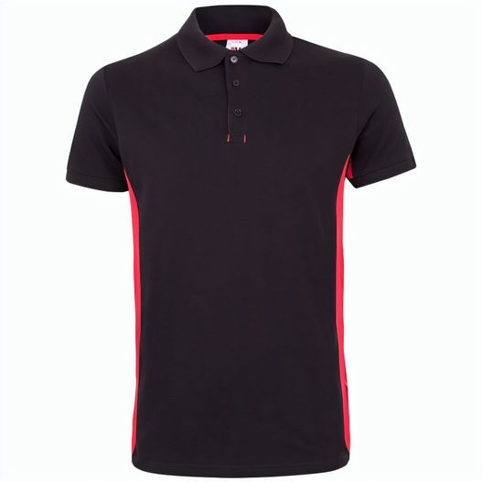 VL SUPAY. Zweifarbiges Piqué-Poloshirt (180 g/m²), kurzärmelig, aus Baumwolle (60%) und Polyester (40%) (Bild 1)