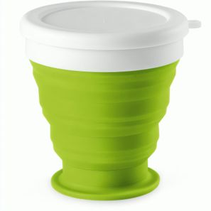 ASTRADA. faltbarer Reisebecher aus Silikon und PP 250 ml