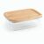 PORTOBELLO. Lunchbox. Hermetische Dose aus Borosilikatglas und Bambusdeckel 1000 mL (Bild 1)