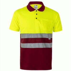 VL CUPID. Zweifarbiges Poloshirt im Bird-Eye-Design (160g/m²) mit kurzen Ärmeln, aus Polyester (100%)