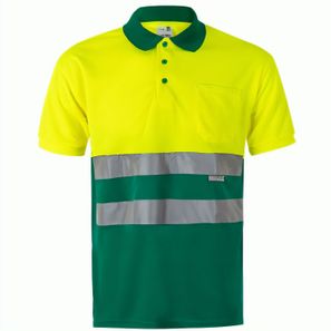 VL CUPID. Zweifarbiges Poloshirt im Bird-Eye-Design (160g/m²) mit kurzen Ärmeln, aus Polyester (100%)