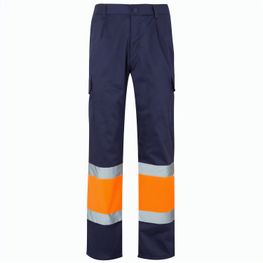 VL POSEIDON. Zweifarbige Twill-Hose mit mehreren Taschen (210 g/m²), aus Baumwolle (20%) und Polyester (80%)