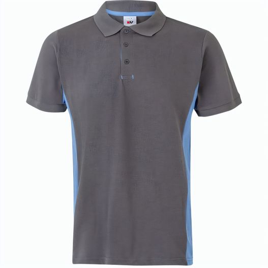 VL SUPAY. Zweifarbiges Piqué-Poloshirt (180 g/m²), kurzärmelig, aus Baumwolle (60%) und Polyester (40%) (Bild 1)