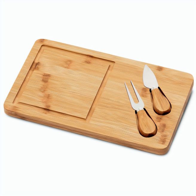 Produktabbildung WOODS. Käsebrett aus Bambus mit 2 Utensilien aus Edelstahl WOODS. Käsebrett aus Bambus mit 2 Utensilien aus Edelstahl