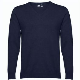 THC MILAN. Herren-Pullover mit V-Ausschnitt aus Baumwolle und Polyamid