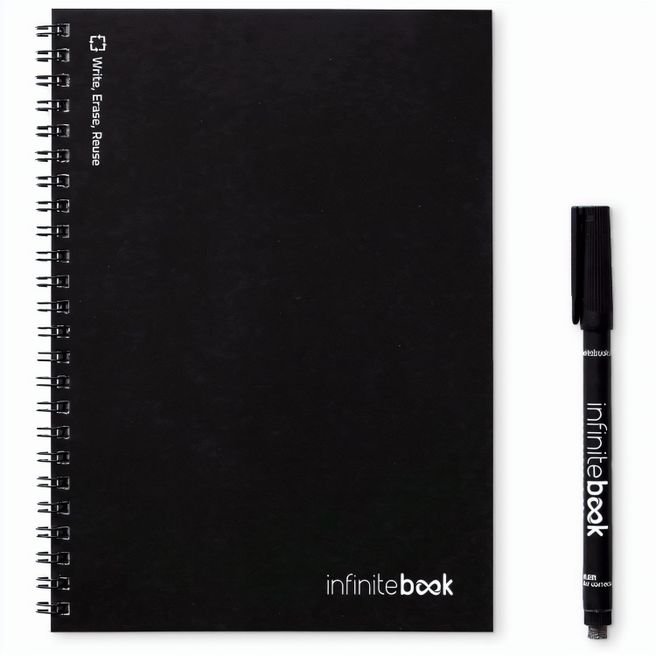 Produktabbildung INFINITEBOOK LINED A5. "Infinitebook" mit flexiblem Einband und 15 linierten Whiteboard-Seiten INFINITEBOOK LINED A5. "Infinitebook" mit flexiblem Einband und 15 linierten Whiteboard-Seiten