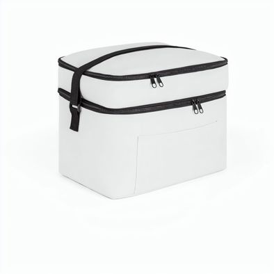 CANCUN LARGE. Kühltasche aus 600D, recyceltem Polyester, mit verstellbarem Gurtband 14 L