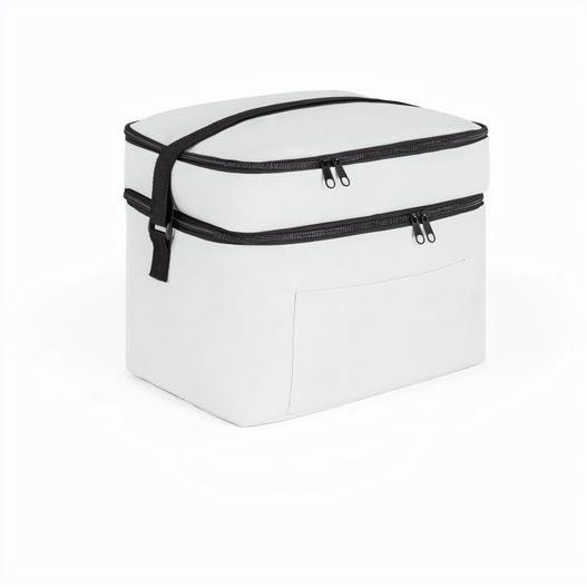 CANCUN LARGE. Kühltasche aus 600D, recyceltem Polyester, mit verstellbarem Gurtband 14 L (Bild 1)