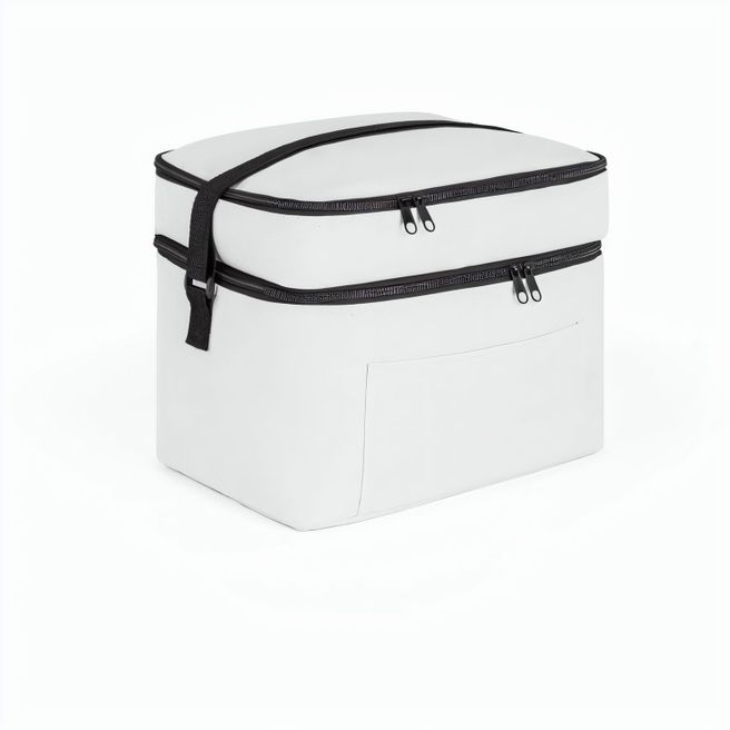 Produktabbildung CANCUN LARGE. Kühltasche aus 600D, recyceltem Polyester, mit verstellbarem Gurtband 14 L CANCUN LARGE. Kühltasche aus 600D, recyceltem Polyester, mit verstellbarem Gurtband 14 L