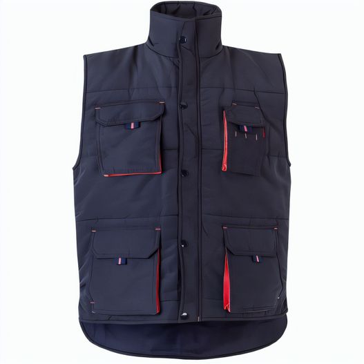 VL NERGAL. Steppweste, zweifarbig, mit mehreren Taschen (120g/m²), aus Polyester (100%) (Bild 1)