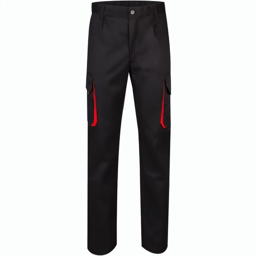 VL HYPNOS. Zweifarbige Twill-Hose mit mehreren Taschen (200 g/m²), aus Baumwolle (35 %) und Polyester (65 %) (Bild 1)