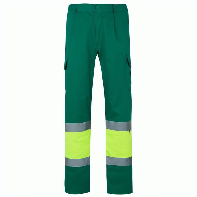 VL POSEIDON. Zweifarbige Twill-Hose mit mehreren Taschen (210 g/m²), aus Baumwolle (20%) und Polyester (80%)