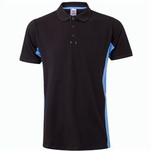 VL SUPAY. Zweifarbiges Piqué-Poloshirt (180 g/m²), kurzärmelig, aus Baumwolle (60%) und Polyester (40%)