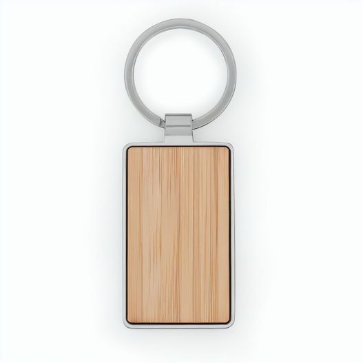 GASTON RECTANGULAR. Schlüsselanhänger aus Eisen in rechteckiger Form (Bild 1)