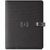 EMERGE A5 FOLDER. A5 Mappe aus 300D recyceltem Polyester (100% rPET) mit kabellosem Ladegerät (Bild 2)