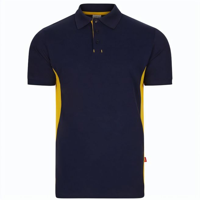 VL SUPAY. Zweifarbiges Piqué-Poloshirt (180 g/m²), kurzärmelig, aus Baumwolle (60%) und Polyester (40%)