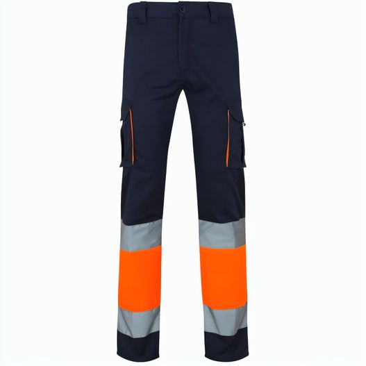 VL ZEUS. Zweifarbige Stretch-Hose mit mehreren Taschen (240 g/m²), aus Baumwolle (46 %), EME (38 %) und Polyester (16 %) (Bild 1)