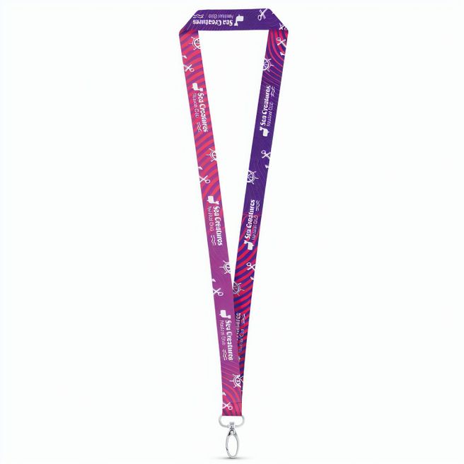MANILA. Sublimationslanyard aus Polyester mit Karabiner