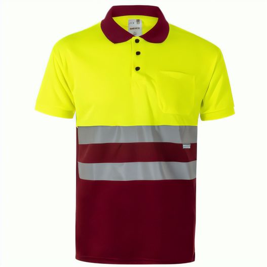 VL CUPID. Zweifarbiges Poloshirt im Bird-Eye-Design (160g/m²) mit kurzen Ärmeln, aus Polyester (100%) (Bild 1)