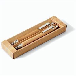 GREENY. Schreibset mit Kugelschreiber und Minenbleistift aus Bambus