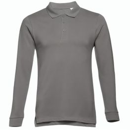 THC BERN II. Langarm-Poloshirt für Herren aus kardierter Baumwolle