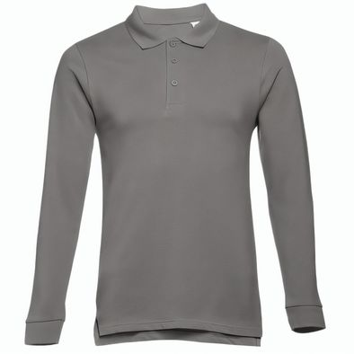 THC BERN II. Langarm-Poloshirt für Herren aus kardierter Baumwolle