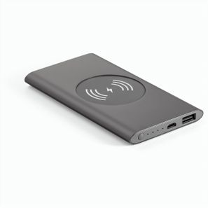 CASSINI. Powerbank 4'000 mAh mit 5W wireless Ladegerät aus Recyceltes Aluminium (100 % rAL)