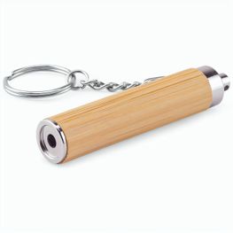 RACHEL. Schlüsselanhänger aus Bambus und ABS mit LED-Taschenlampe