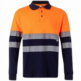 Produktabbildung VL PLUTO. Zweifarbiges Piqué-Poloshirt (150g/m²) mit langen Ärmeln, aus Baumwolle (55%) und Polyester (45%) VL PLUTO. Zweifarbiges Piqué-Poloshirt (150g/m²) mit langen Ärmeln, aus Baumwolle (55%) und Polyester (45%)