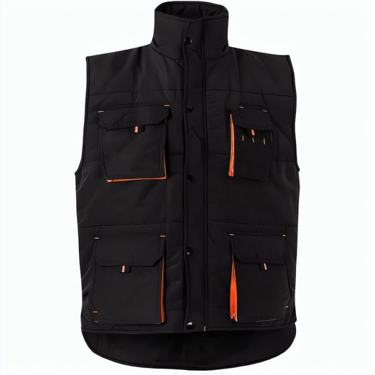 VL NERGAL. Steppweste, zweifarbig, mit mehreren Taschen (120g/m²), aus Polyester (100%) (Bild 1)